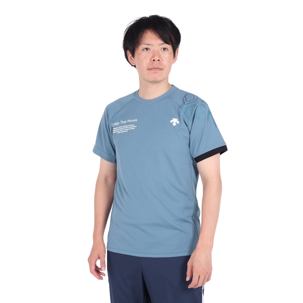 デサント（DESCENTE）（メンズ、レディース）バレーボールウェア 半袖シャツ DV4FHT02U BL00