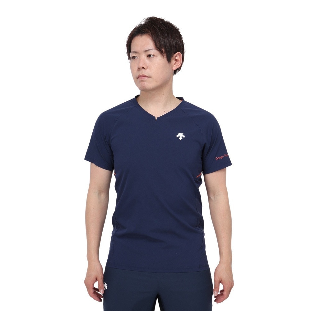 デサント（DESCENTE）（メンズ）バレーボールウェア 半袖バレーボールシャツ DVUWJA50 NV 速乾