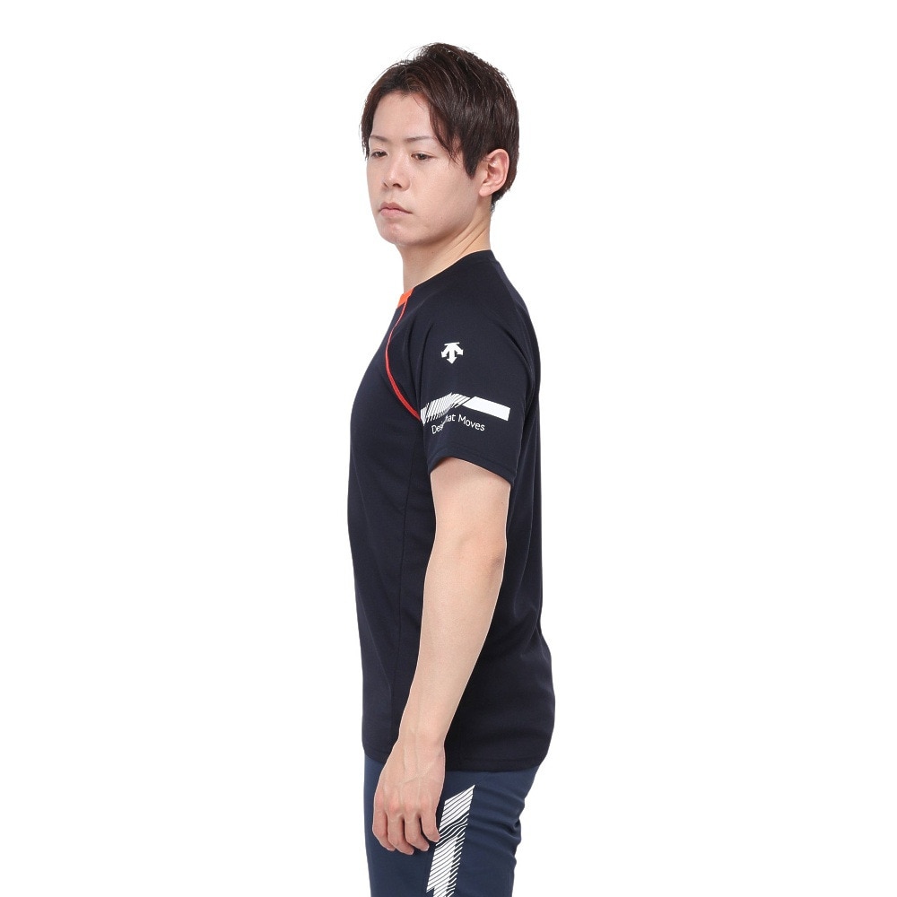 デサント（DESCENTE）（メンズ）バレーボールウェア 半袖バレーボールシャツ DVUWJA51 NV 速乾