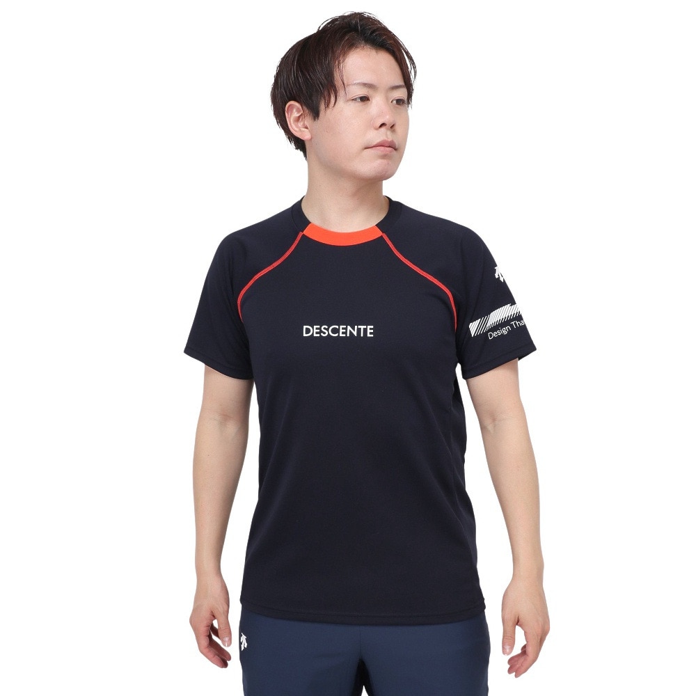 デサント（DESCENTE）（メンズ）バレーボールウェア 半袖バレーボールシャツ DVUWJA51 NV 速乾