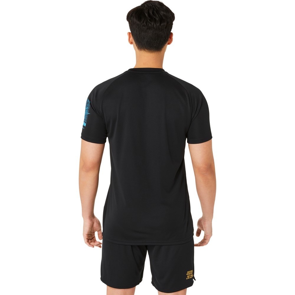 アシックス（ASICS）（メンズ、レディース）バレーボールウェア 半袖シャツ 袖プリント 2053A191.001