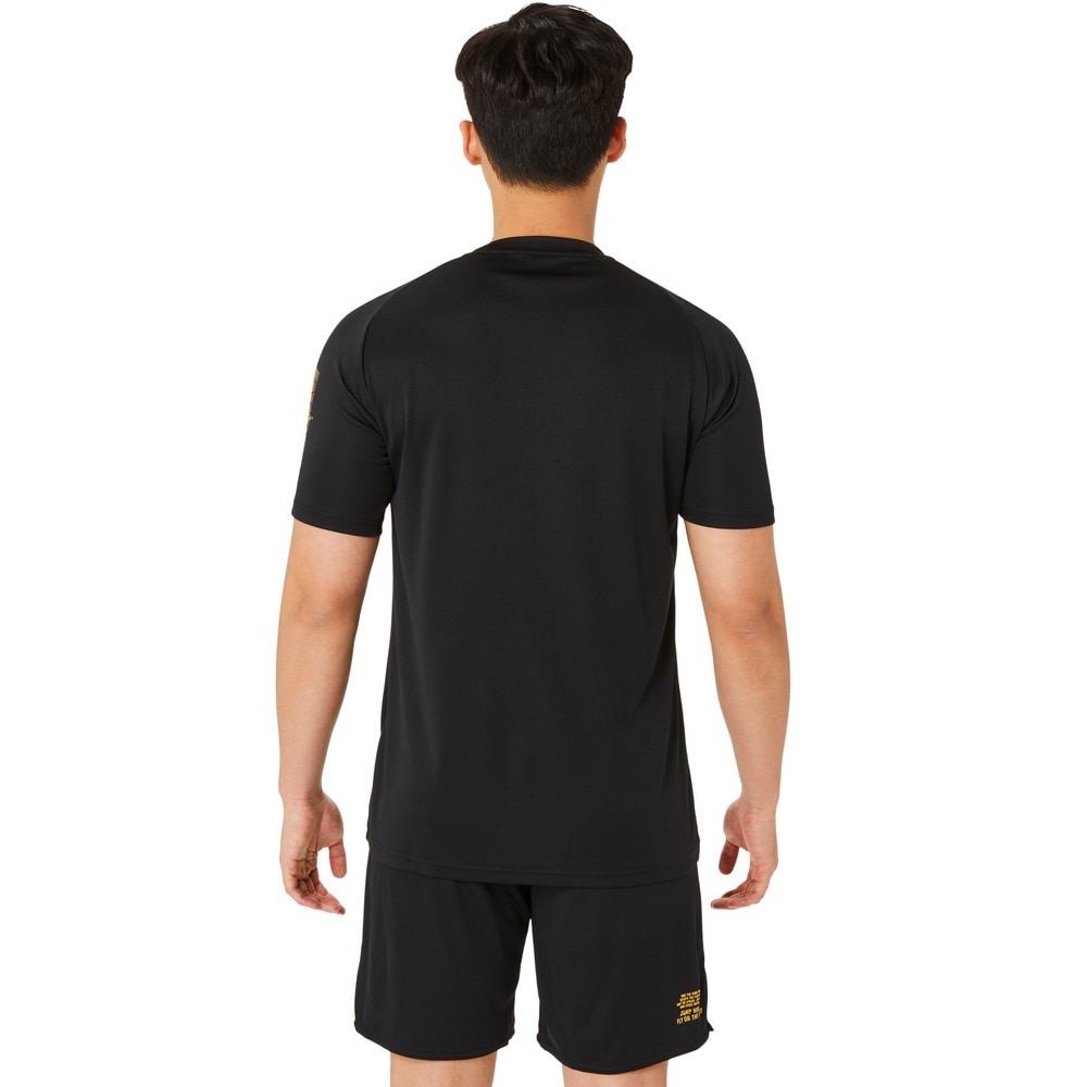 アシックス（ASICS）（メンズ、レディース）バレーボールウェア 半袖シャツ 袖プリント 2053A191.002