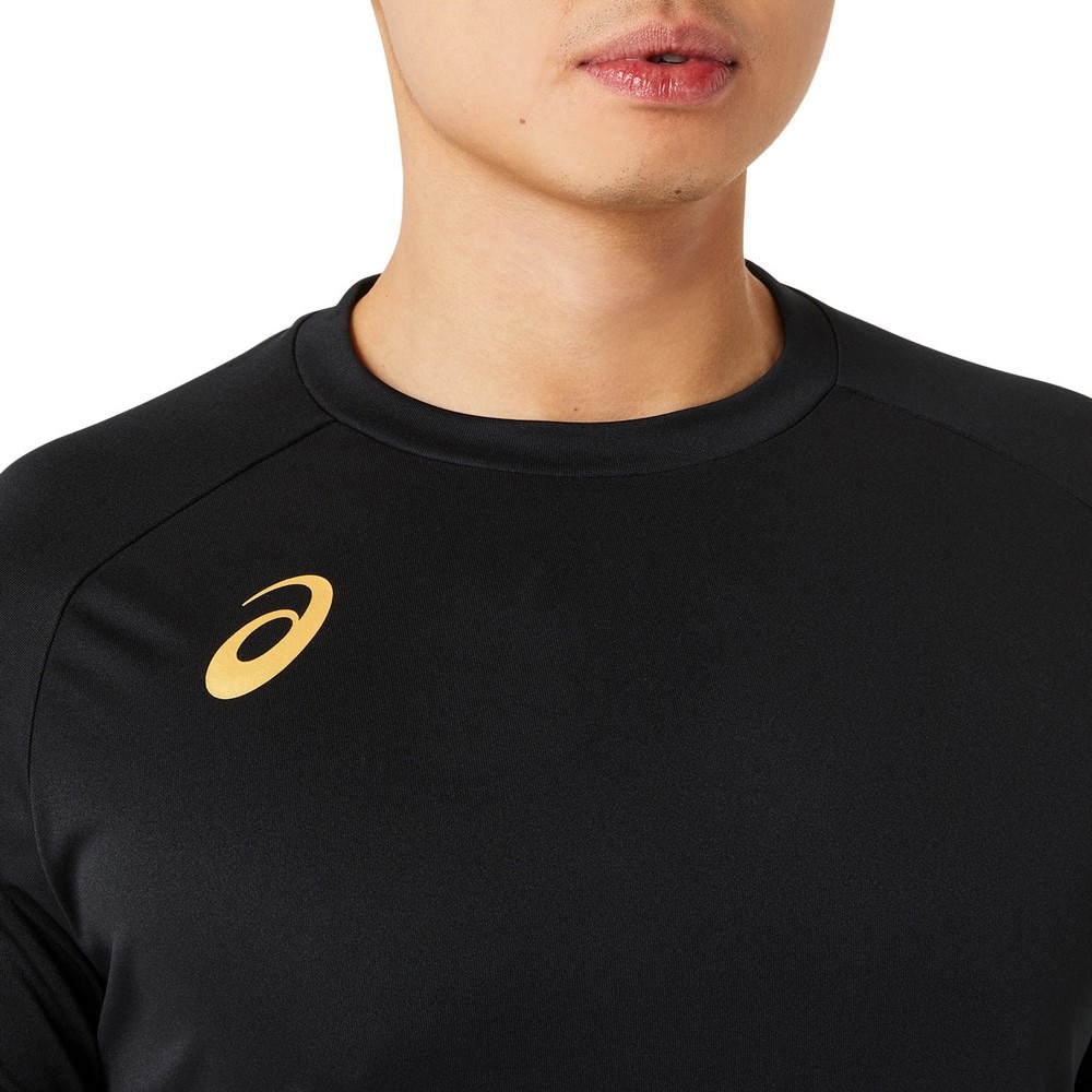アシックス（ASICS）（メンズ、レディース）バレーボールウェア 半袖シャツ 袖プリント 2053A191.002