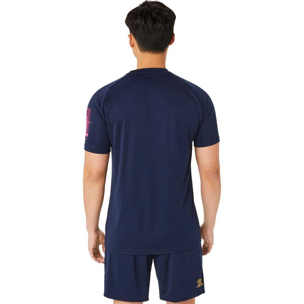 アシックス（ASICS）（メンズ、レディース）バレーボールウェア 半袖シャツ 袖プリント 2053A191.400