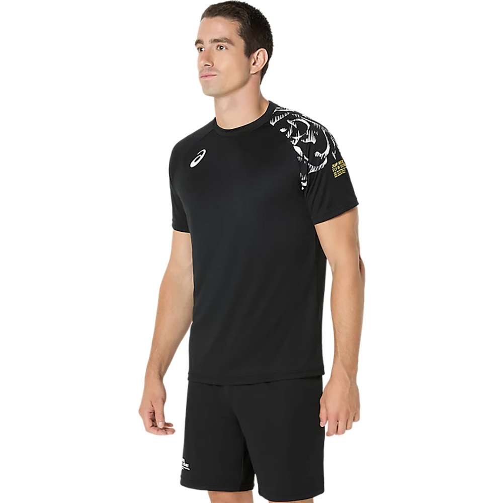 アシックス（ASICS）（メンズ）【新商品】 バレーボールウェア トップライン ファミリー 半袖シャツ 2053A213.001