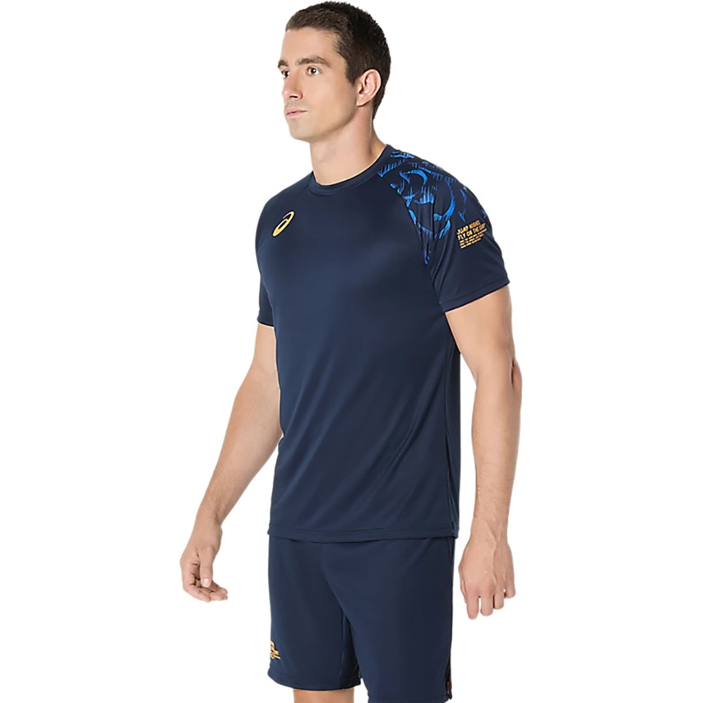 アシックス（ASICS）（メンズ）【新商品】 バレーボールウェア トップライン ファミリー 半袖シャツ 2053A213.400
