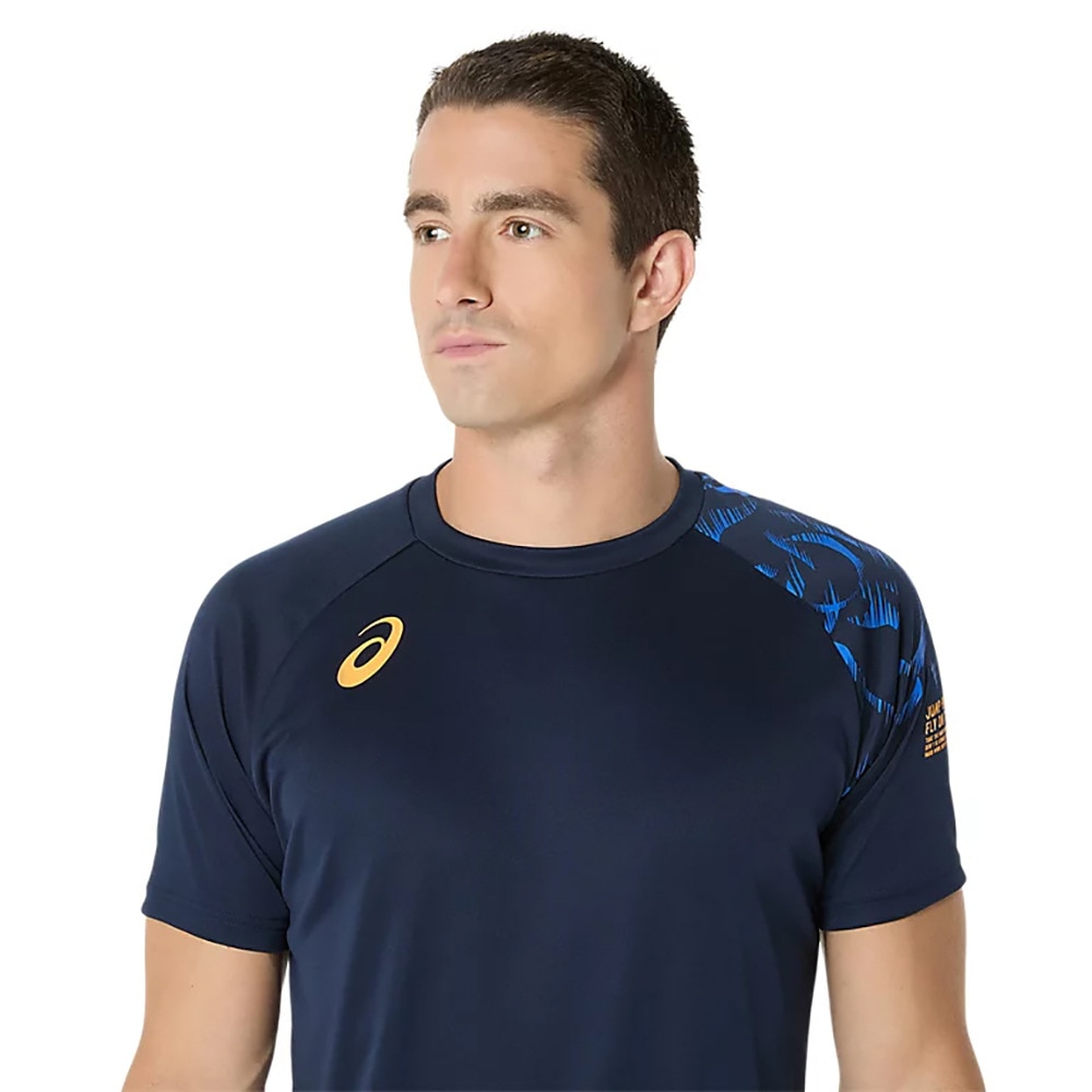 アシックス（ASICS）（メンズ）【新商品】 バレーボールウェア トップライン ファミリー 半袖シャツ 2053A213.400