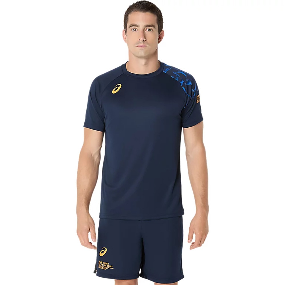 アシックス（ASICS）（メンズ）【新商品】 バレーボールウェア トップライン ファミリー 半袖シャツ 2053A213.400