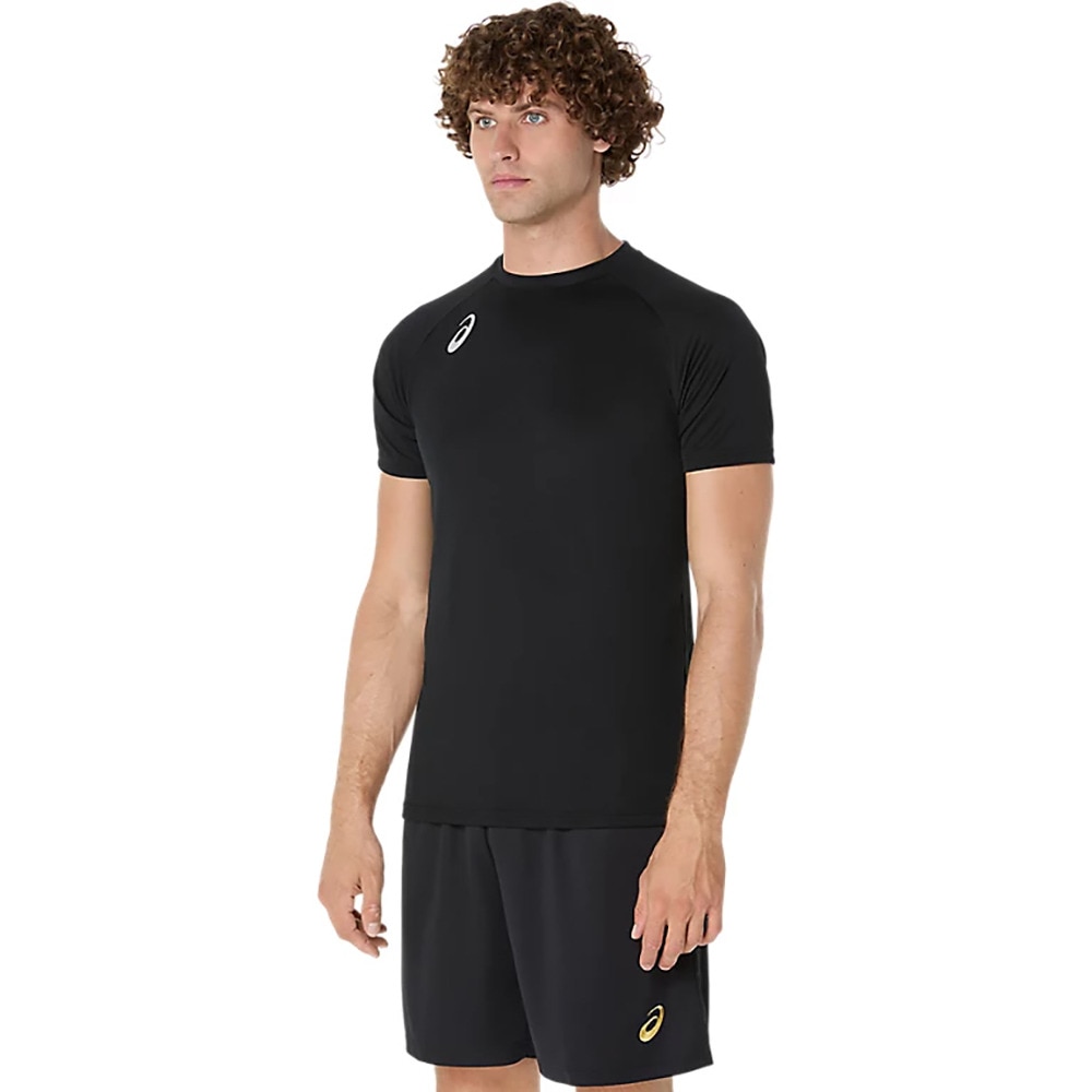 アシックス（ASICS）（メンズ）【新商品】 バレーボールウェア プラクティス半袖シャツ 背面プリント 2053A214.001