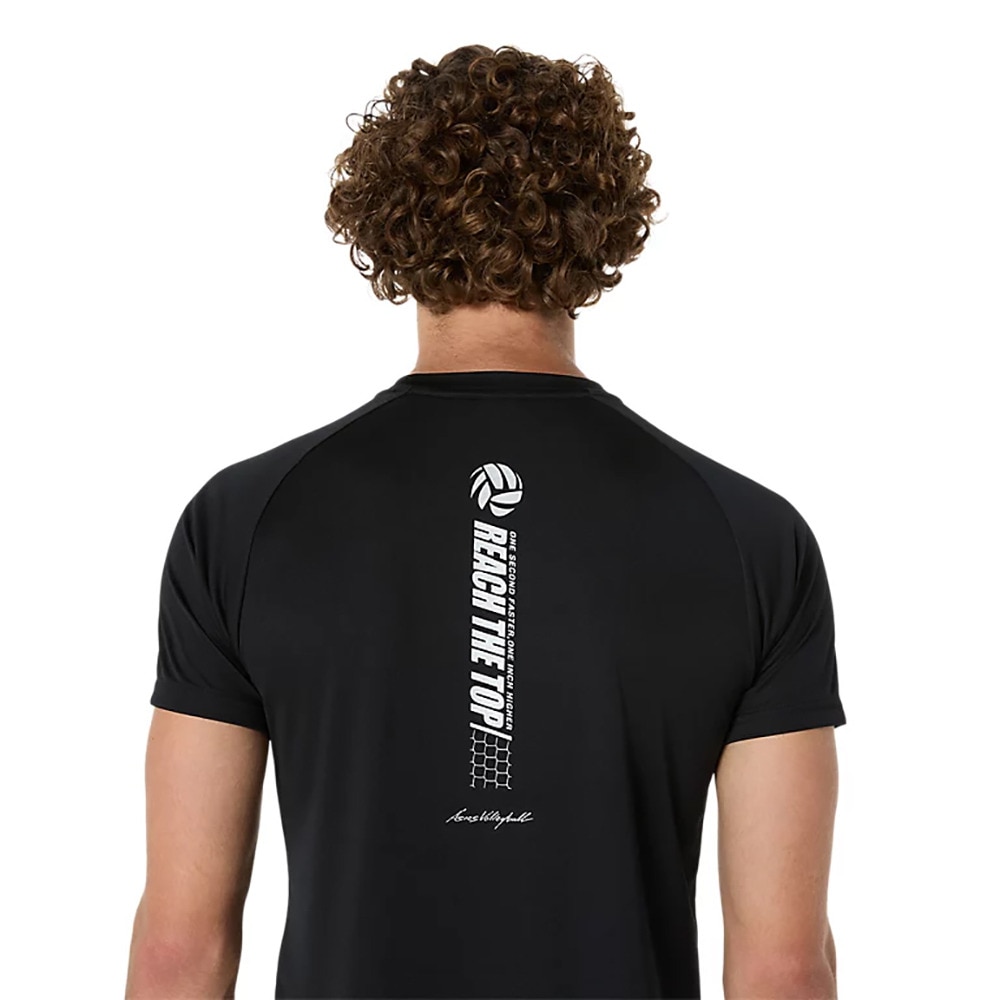 アシックス（ASICS）（メンズ）【新商品】 バレーボールウェア プラクティス半袖シャツ 背面プリント 2053A214.001