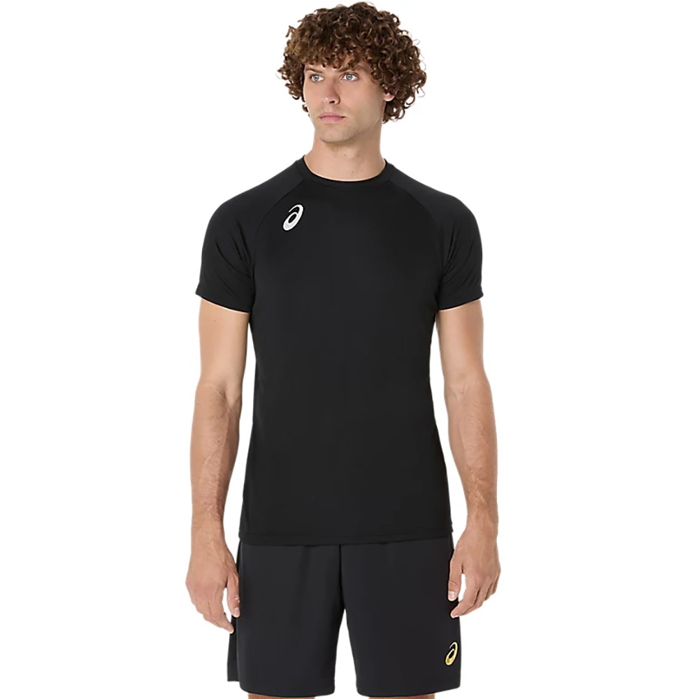 アシックス（ASICS）（メンズ）【新商品】 バレーボールウェア プラクティス半袖シャツ 背面プリント 2053A214.001