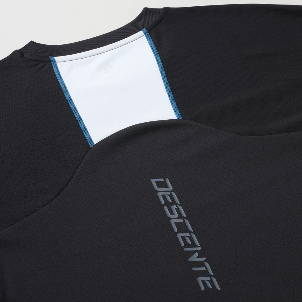 デサント（DESCENTE）（メンズ、レディース）バレーボールウェア 半袖バレーシャツ DV5SHT04U BK00