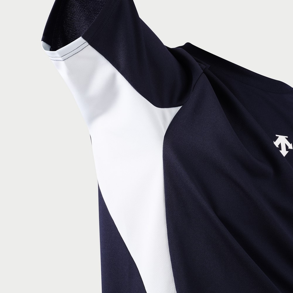デサント（DESCENTE）（メンズ、レディース）バレーボールウェア 半袖バレーシャツ DV5SHT04U NV00