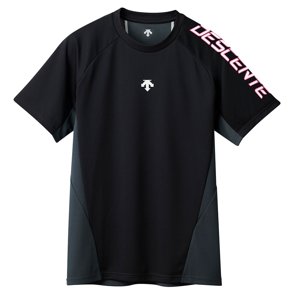 デサント（DESCENTE）（メンズ、レディース）バレーボールウェア 半袖Tシャツ DV5SHTX1UB BKPK