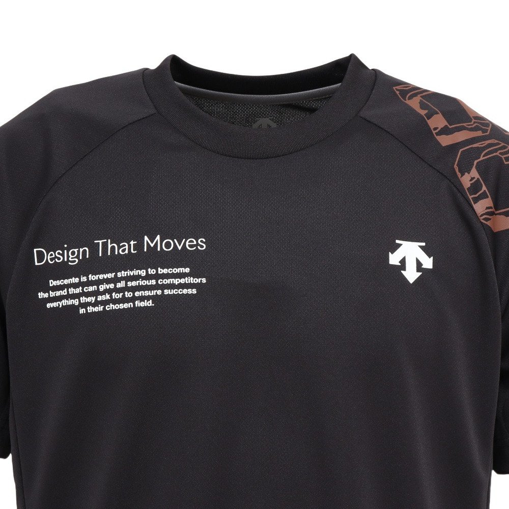 デサント（DESCENTE）（メンズ、レディース）バレーボールウェア 石川祐希選手着用 半袖バレーボールシャツ DV5FHT02U BK01