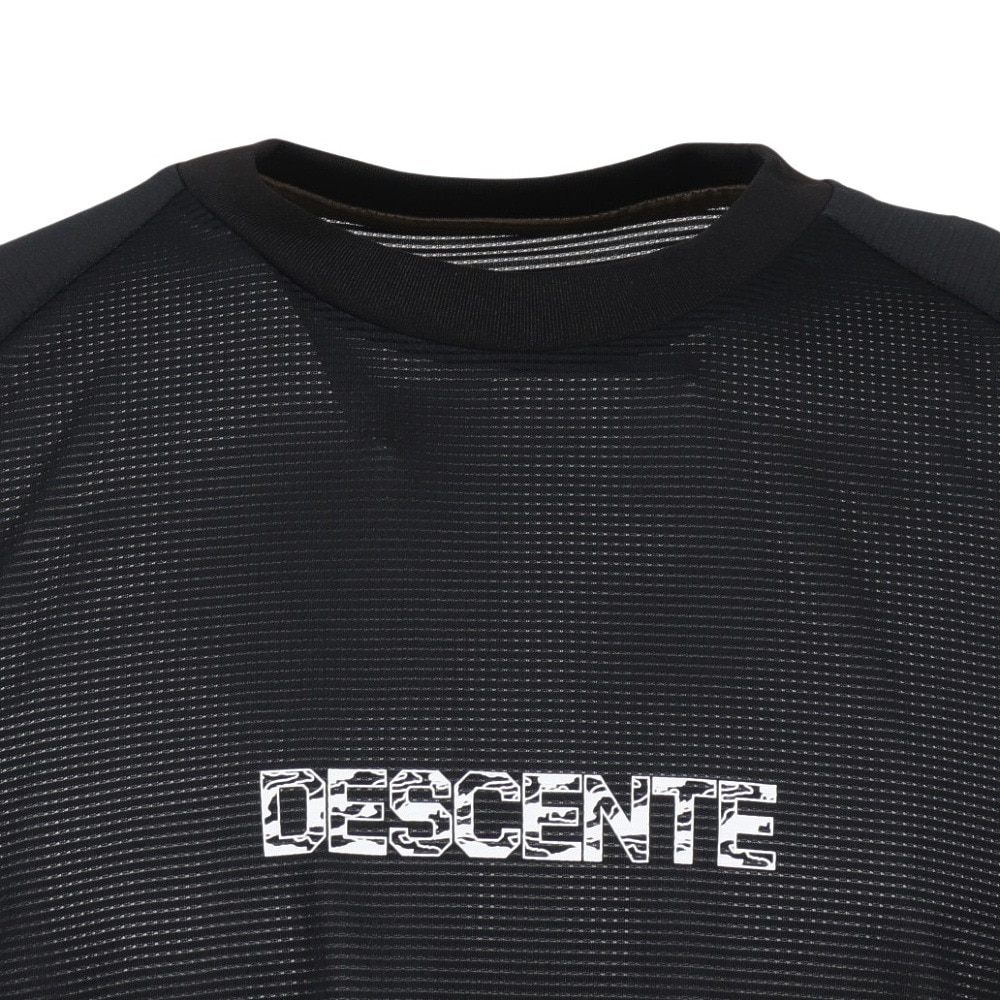 デサント（DESCENTE）（メンズ、レディース）半袖バレーボールシャツ DV5FHT01U BK00