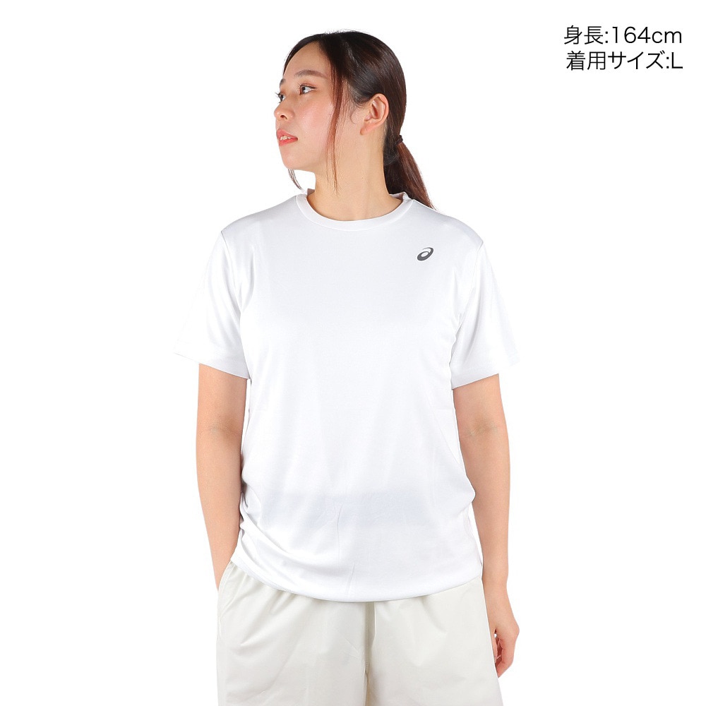 アシックス（ASICS）（レディース）バレーボールウェア レディース ワンポイント 半袖Tシャツ 2032C655.100