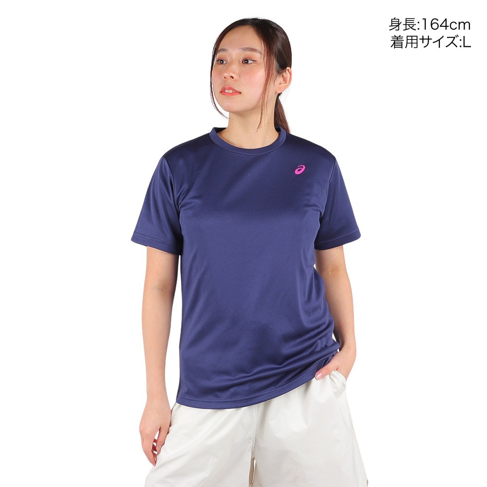 アシックス（ASICS）（レディース）バレーボールウェア レディース ワンポイント 半袖Tシャツ 2032C655.400