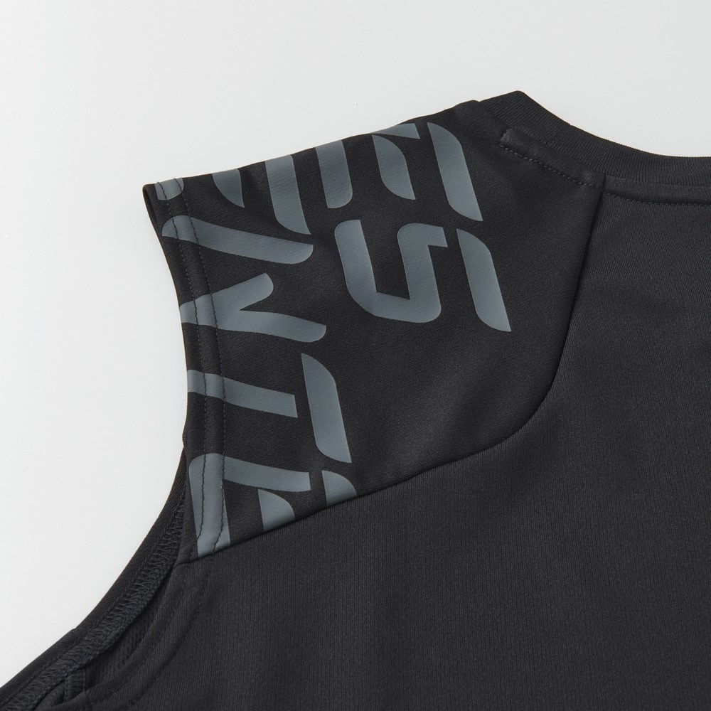 デサント（DESCENTE）（メンズ、レディース）バレーボールウェア ノースリーブバレーシャツ DV5STZ05U BK00