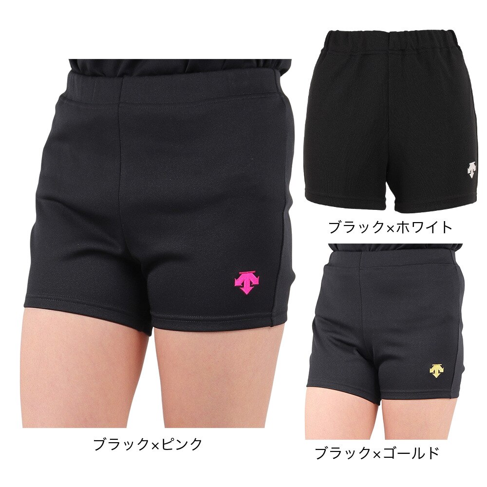 デサント（DESCENTE）（レディース）バレーボールウェア レディース 8.5cm プラクテイスパンツ DX-B2124XB BKMZ