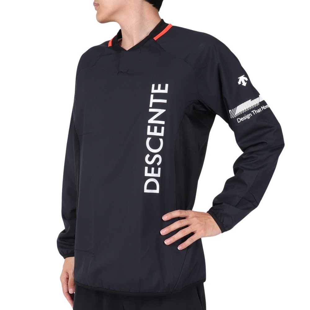 デサント（DESCENTE）（メンズ、レディース）バレーボールウェア ウォーマージャケット DVUWJF30 BK