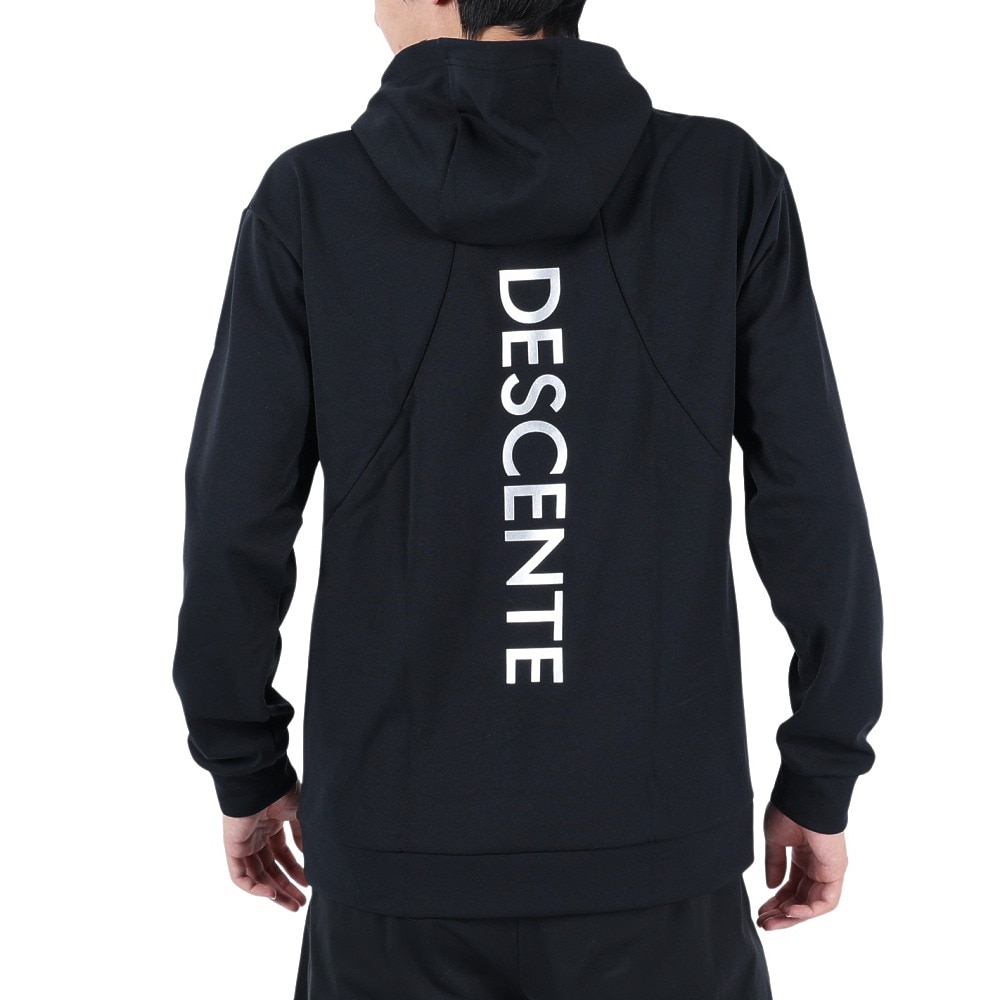 デサント（DESCENTE）（メンズ、レディース）バレーボールウェア スウェットパーカー DVUXJF20 BK