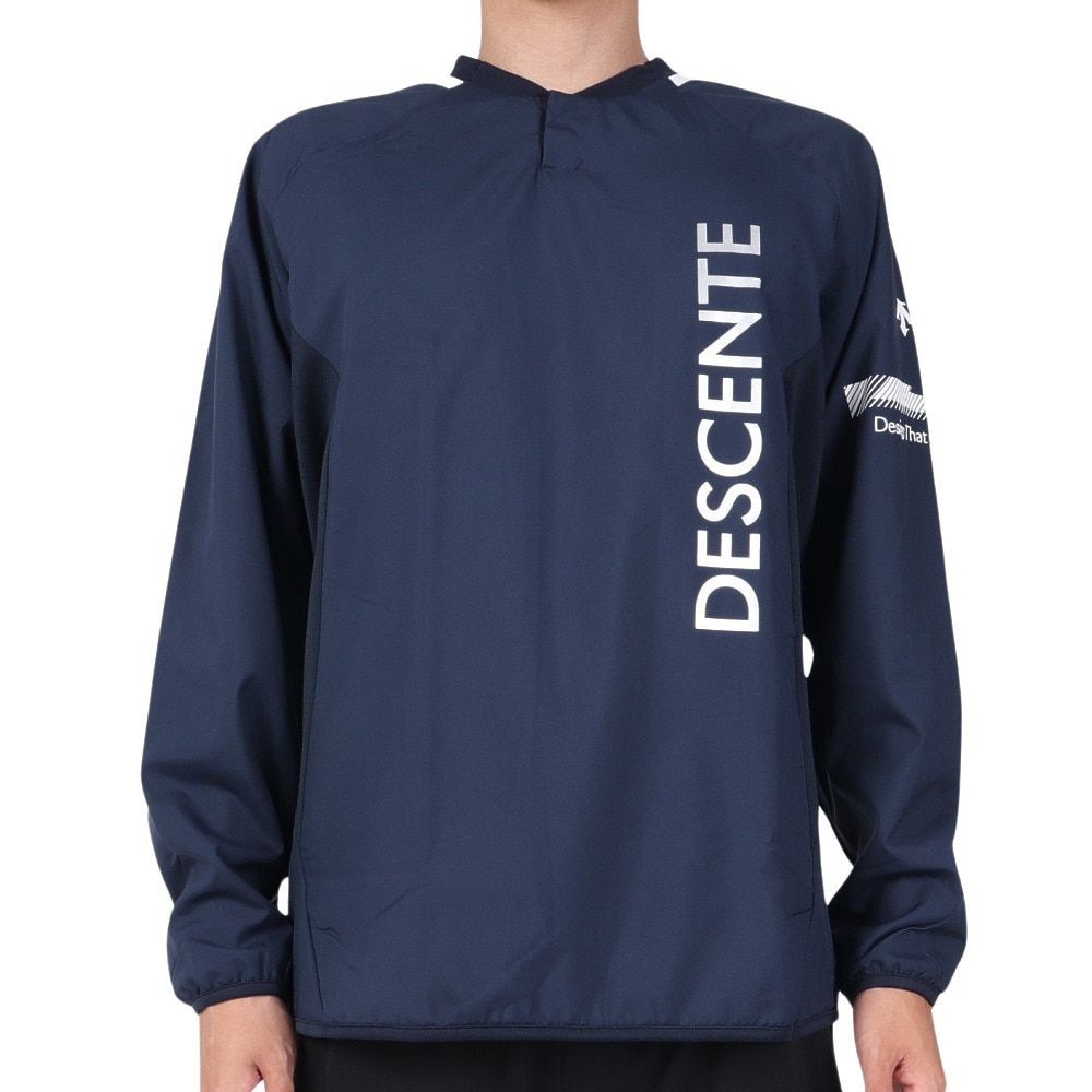 デサント（DESCENTE）（メンズ、レディース）バレーボールウェア ウインドブレーカー ウォーマージャケット 長袖 ピステ DVUWJF30 NV