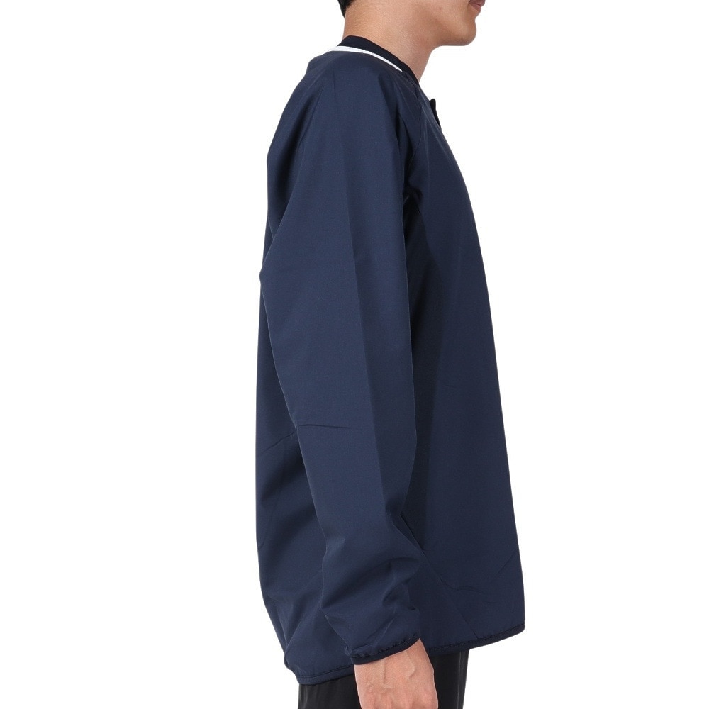デサント（DESCENTE）（メンズ、レディース）バレーボールウェア ウインドブレーカー ウォーマージャケット 長袖 ピステ DVUWJF30 NV