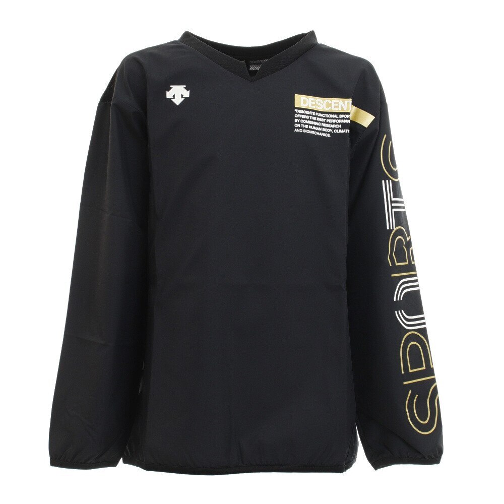  ジュニア 長袖プラクティス ピステシャツ DVJQJK31 BK 【バレーボールウェア ピステシャツ トップス】