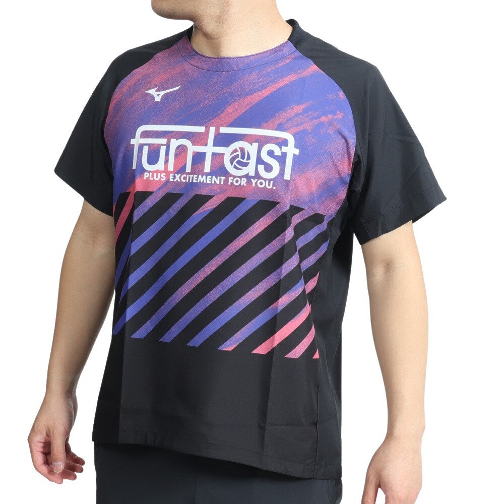 ミズノ（MIZUNO）（メンズ、レディース）バレーボールウェア FUNTASTウィンドブレーカージャケット 半袖 V2ME252097★★★