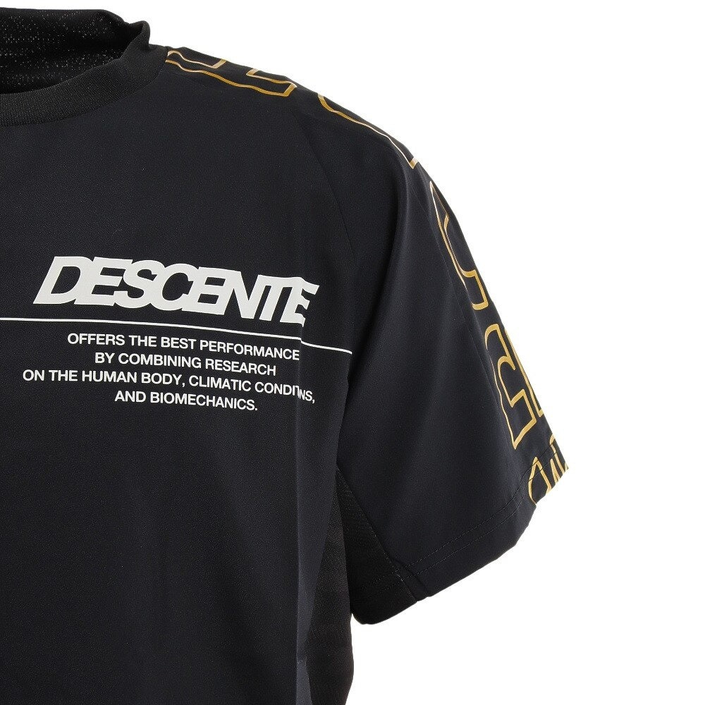 デサント（DESCENTE） バレーボールウェア 半袖ピステシャツ DVUTJK30 BK