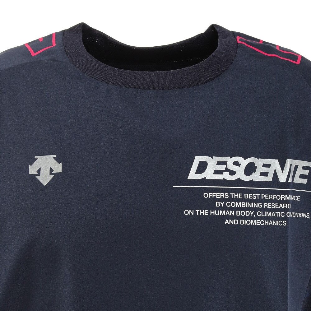 デサント（DESCENTE）（メンズ、レディース）バレーボールウェア 半袖ピステシャツ DVUTJK30 NV