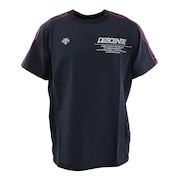 デサント（DESCENTE）（メンズ、レディース）バレーボールウェア 半袖ピステシャツ DVUTJK30 NV