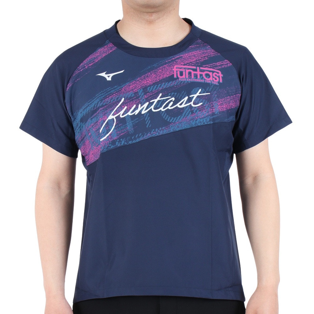 ミズノ（MIZUNO）（メンズ）バレーボールウェア FUNTASTウインドブレーカージャケット 半袖 V2MEA10014