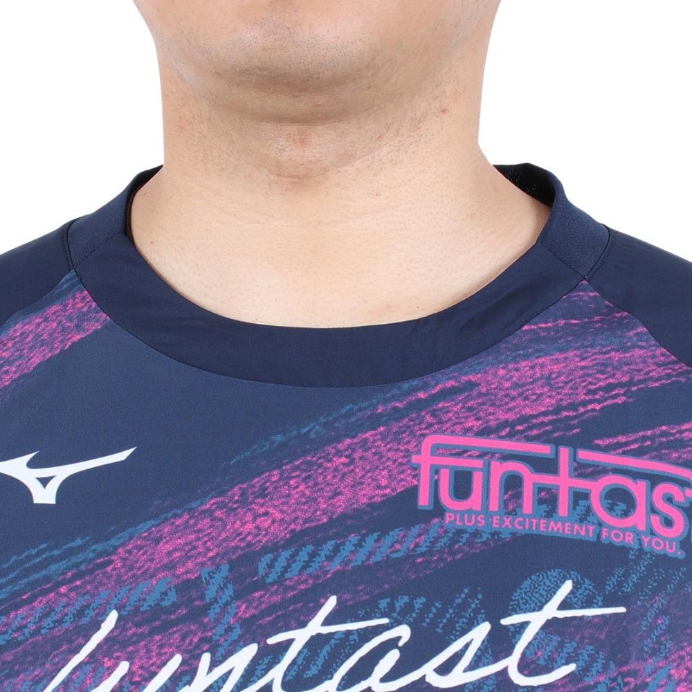ミズノ（MIZUNO）（メンズ）バレーボールウェア FUNTASTウインドブレーカージャケット 半袖 V2MEA10014