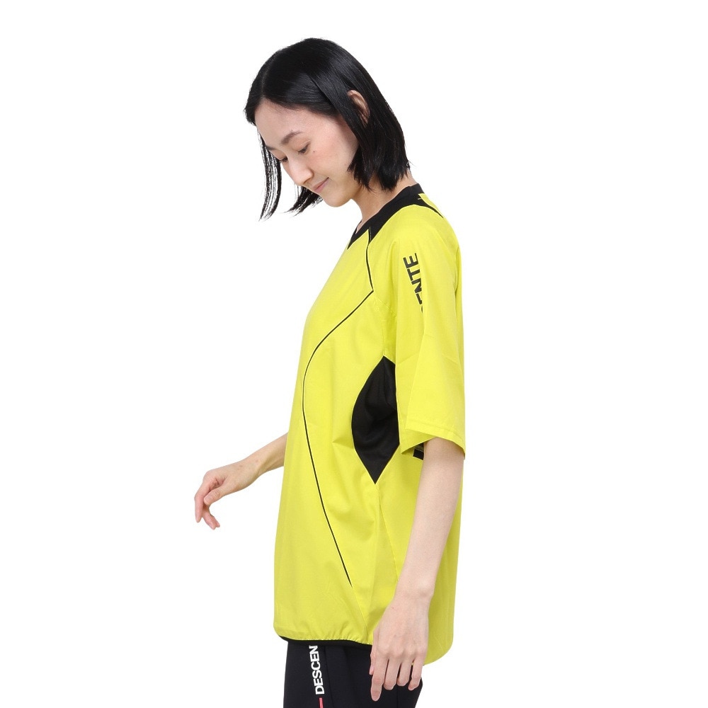 デサント（DESCENTE）（メンズ、レディース）ピステ カラー バレーボールウェア 半袖 シャツ 重ね着 DX-B2410XB YEL