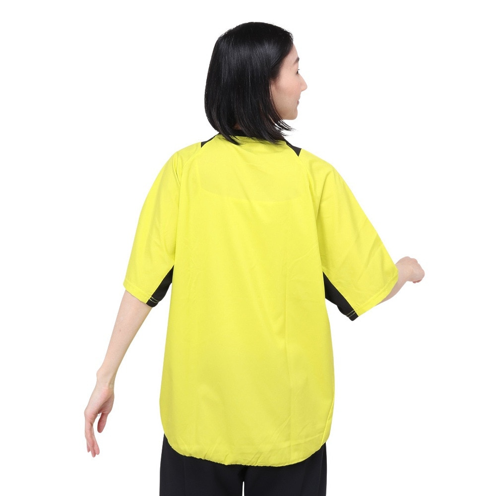 デサント（DESCENTE）（メンズ、レディース）ピステ カラー バレーボールウェア 半袖 シャツ 重ね着 DX-B2410XB YEL