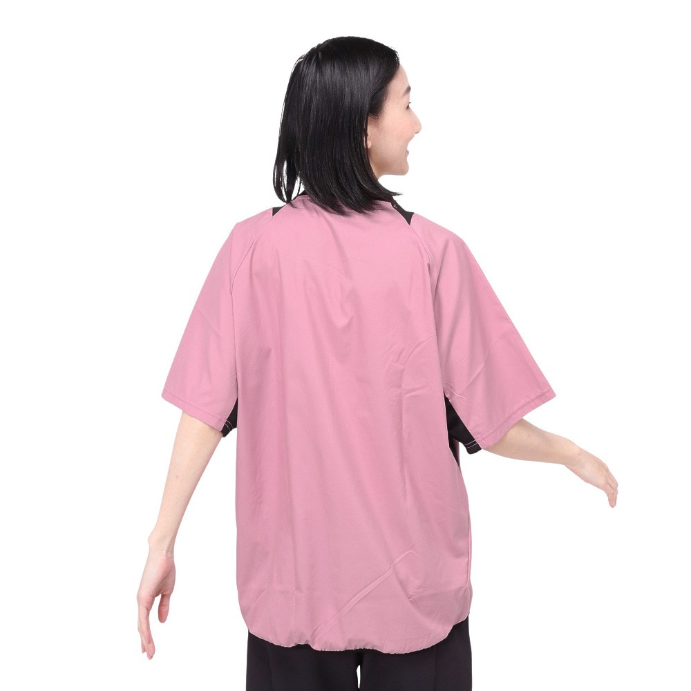 デサント（DESCENTE）（メンズ、レディース）ピステ カラー バレーボールウェア 半袖 シャツ 重ね着 DX-B2410XB PK02