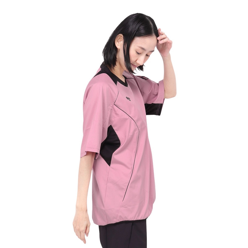 デサント（DESCENTE）（メンズ、レディース）ピステ カラー バレーボールウェア 半袖 シャツ 重ね着 DX-B2410XB PK02
