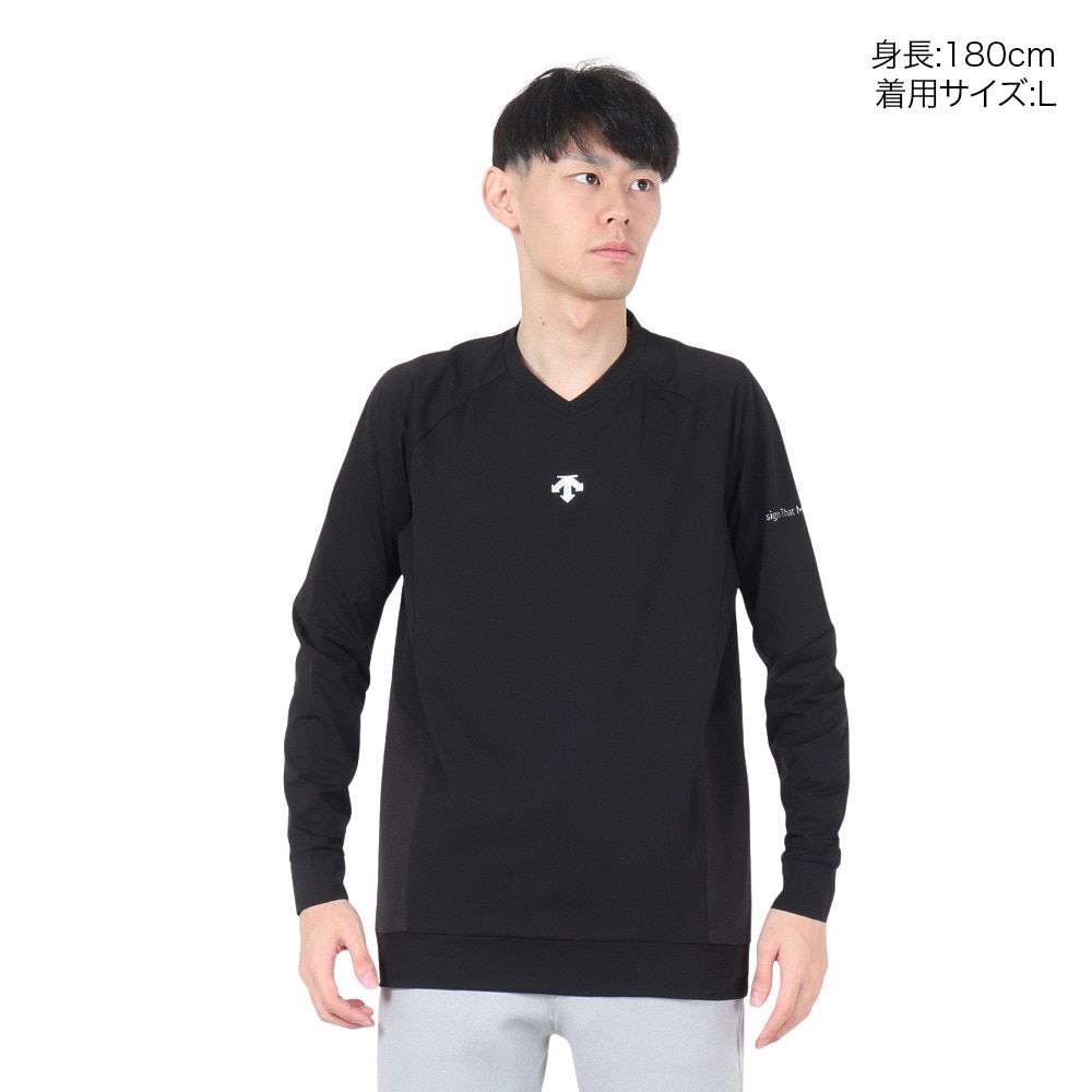 デサント（DESCENTE）（メンズ）バレーボールウェア ストレッチウォームピステ DV4FWB03U BK00