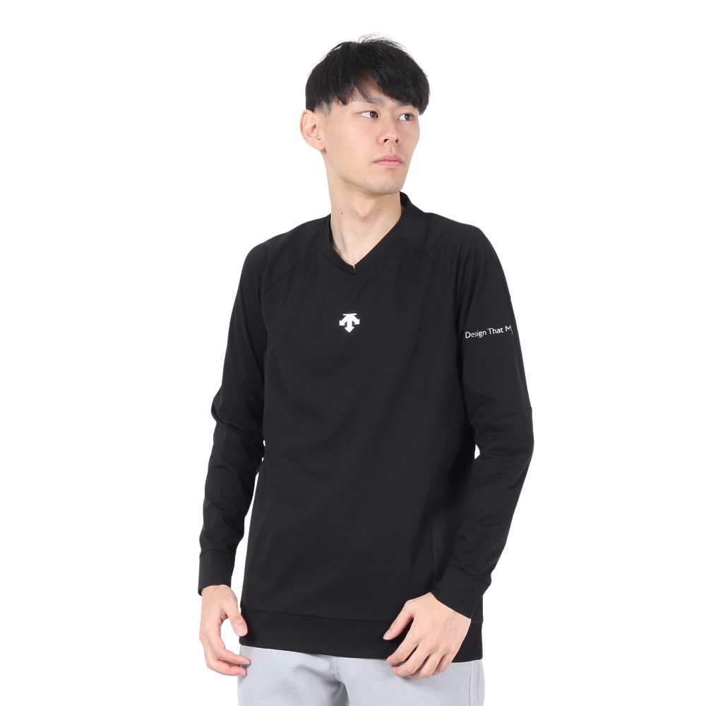 デサント（DESCENTE）（メンズ）バレーボールウェア ストレッチウォームピステ DV4FWB03U BK00