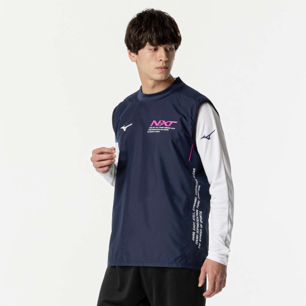 ミズノ（MIZUNO）（メンズ、レディース）バレーボールウェア N-XTノースリーブピステ V2MEB51214