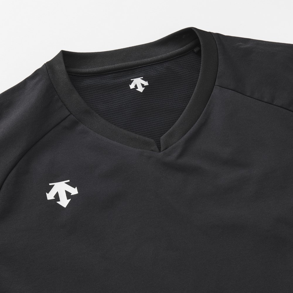 デサント（DESCENTE）（メンズ、レディース）バレーボールウェア 半袖バレーボールピステ DV5SWB01U BK00
