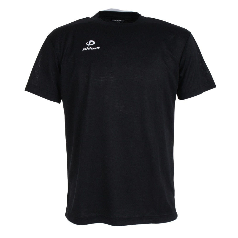 ファイテン（PHITEN）（メンズ）バレーボールウェア Tシャツ 半袖 RAKUシャツ クルーネック 吸汗速乾 ロゴ 3117JG25210