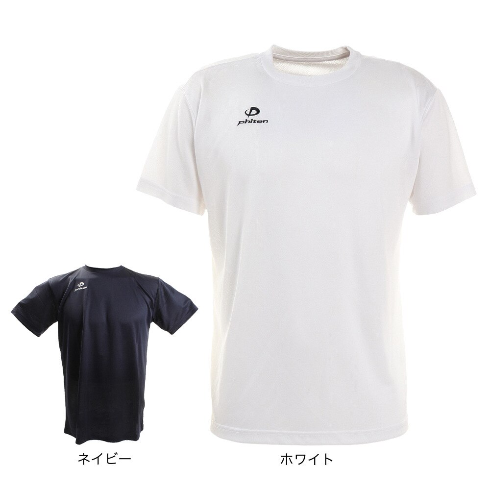 ファイテン（PHITEN）（メンズ）Tシャツ 半袖 RAKUシャツ クルーネック 吸汗速乾 ロゴ 3117JG25220 バレーボールウェア スポーツウェア 