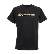 ファイテン（PHITEN）（メンズ）RAKUシャツ スムースドライTシャツ BK/GD 3120JG34900 バレーボールウエア
