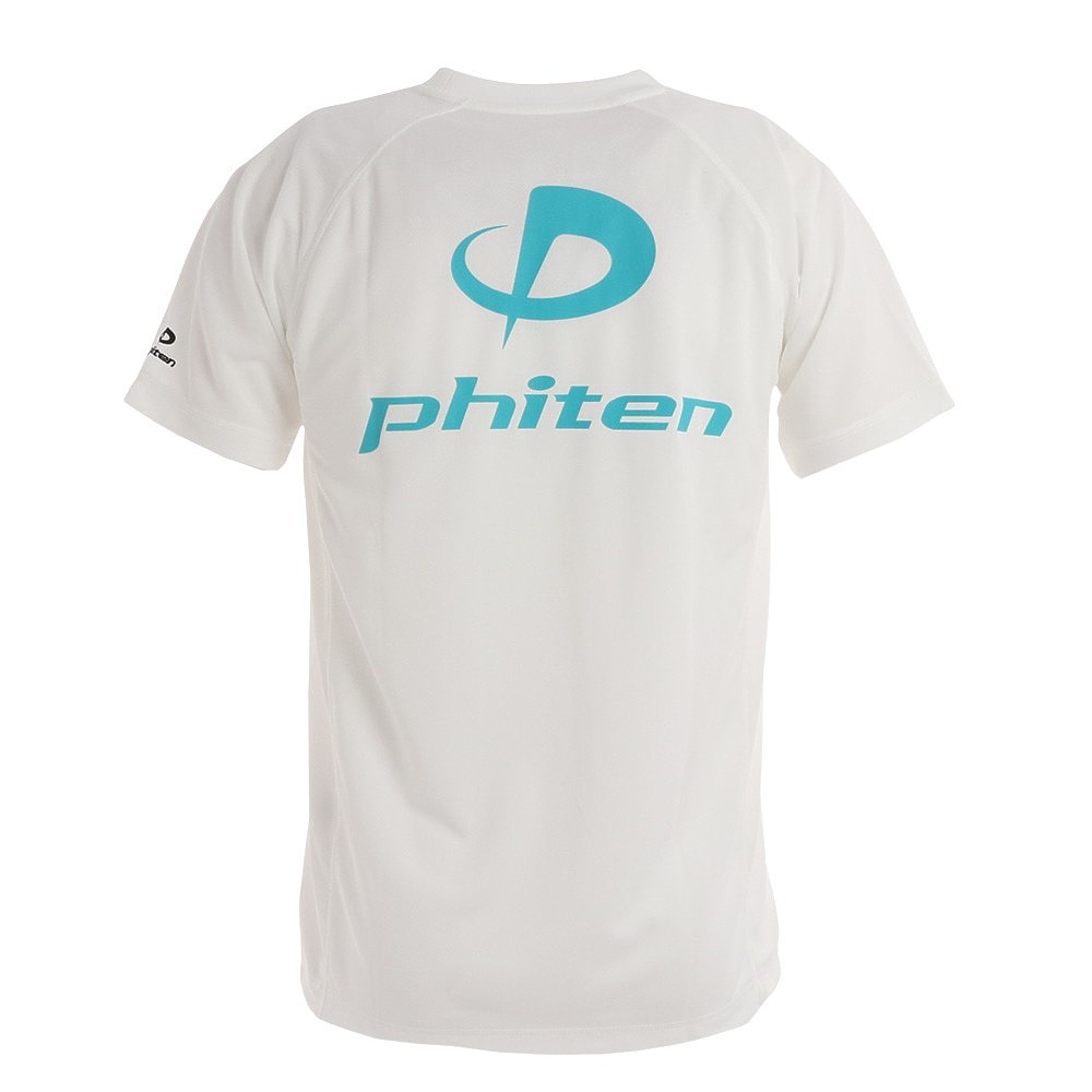 ファイテン（PHITEN）（メンズ、レディース）バレーボールウェア RAKUシャツスムースドライ 半袖Tシャツ 3120JG39500 WH/GR
