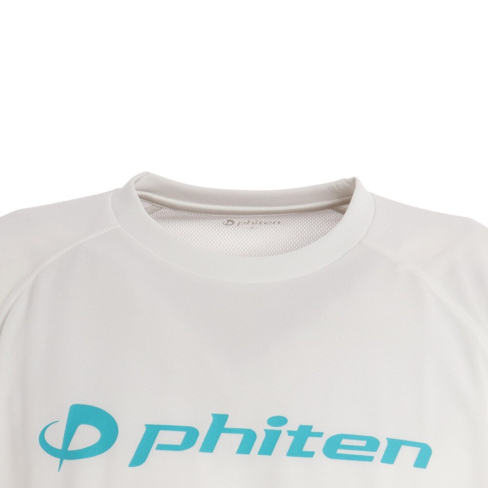 ファイテン（PHITEN）（メンズ、レディース）バレーボールウェア RAKUシャツスムースドライ 半袖Tシャツ 3120JG39500 WH/GR