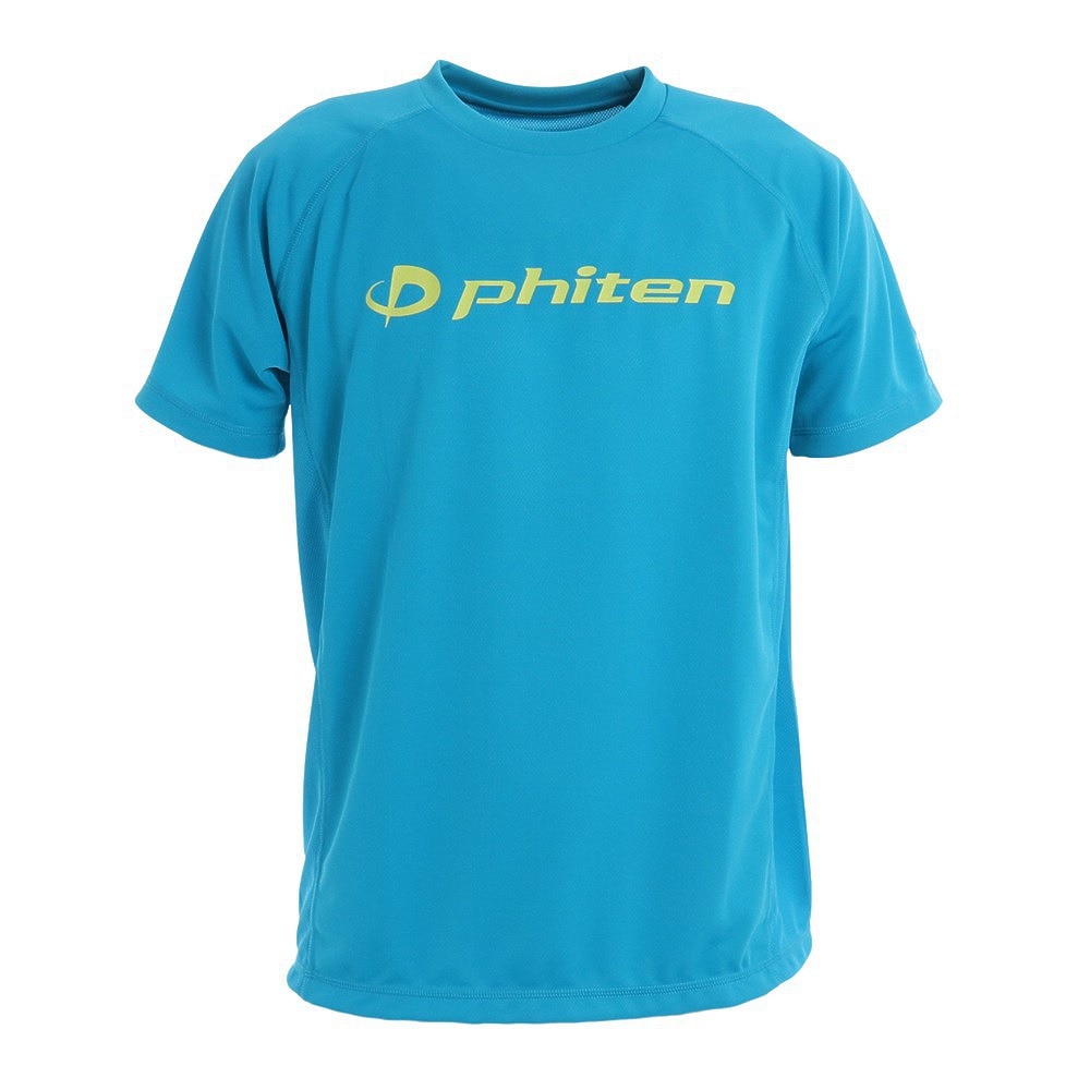 ファイテン（PHITEN）（メンズ、レディース）バレーボールウェア RAKUシャツスムースドライ 半袖Tシャツ 3120JG39700 TQ/LM 速乾