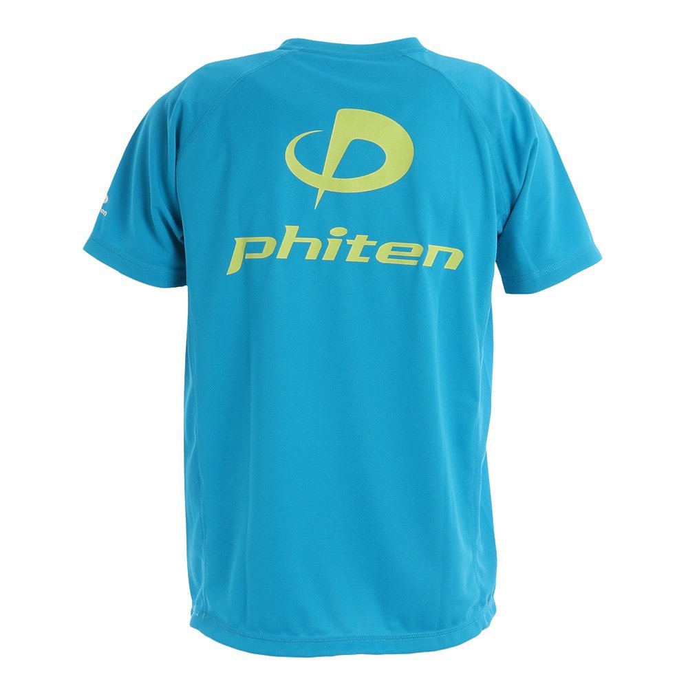 ファイテン（PHITEN）（メンズ、レディース）バレーボールウェア RAKUシャツスムースドライ 半袖Tシャツ 3120JG39700 TQ/LM